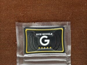 Carte Pro Avis Google Full Black Yellow